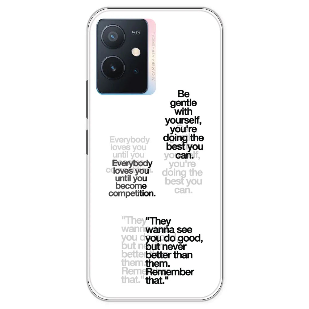 Motivational Quotes - Clear Printed Silicone Case For IQOO Z6