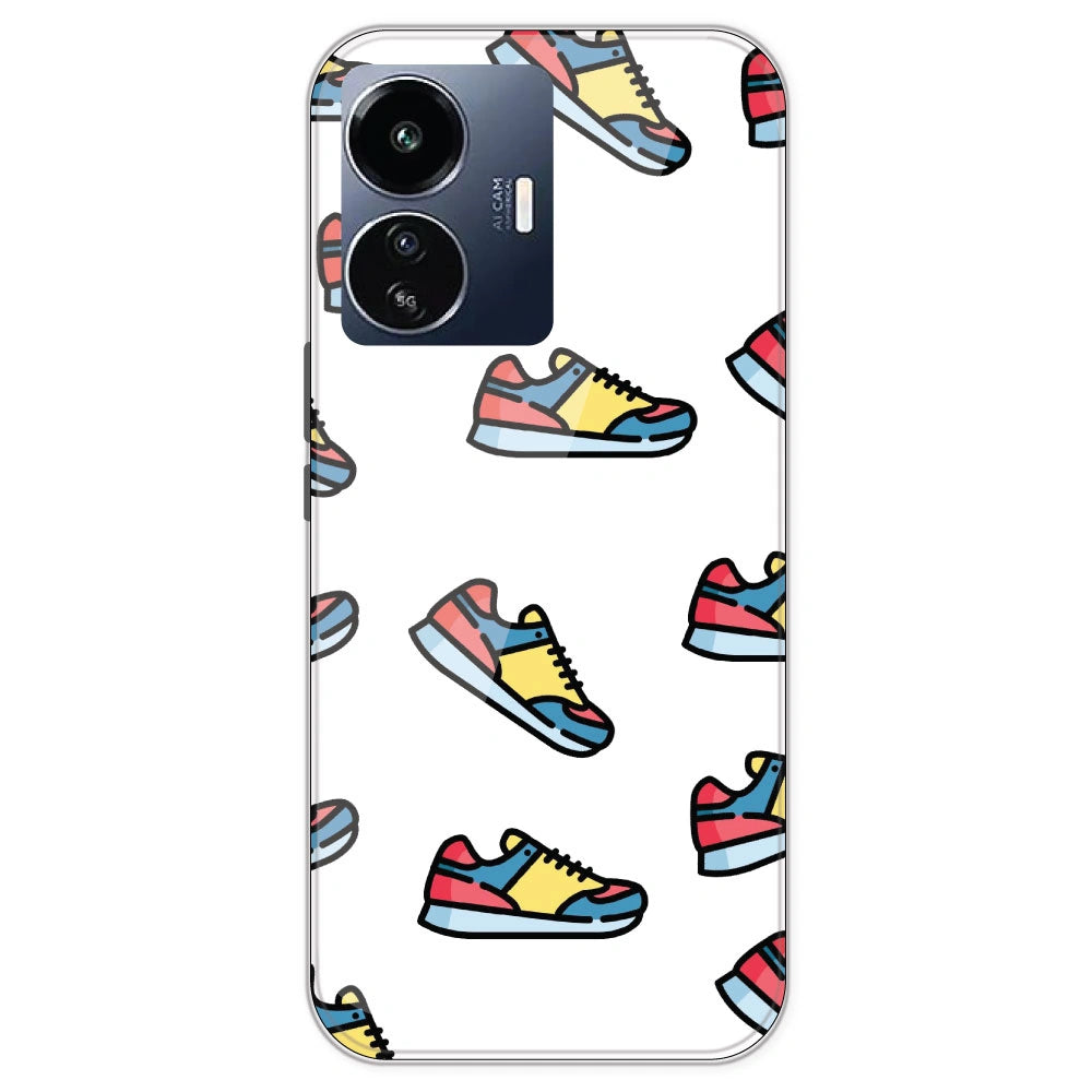 Sneakers - Clear Printed Silicone Case For IQOO Z6 Lite
