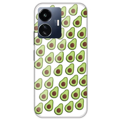Avocado - Clear Printed Silicone Case For IQOO Z6 Lite