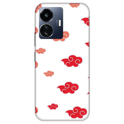 Red Clouds - Clear Printed Silicone Case For IQOO Z6 Lite