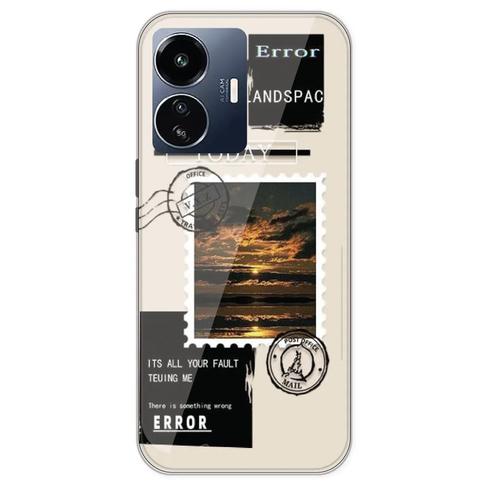 Post Card - Printed Silicone Case For IQOO Z6 Lite