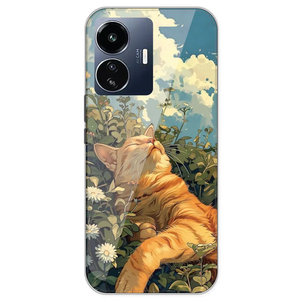 Garfield Sleeping - Printed Silicone Case For IQOO Z6 Lite