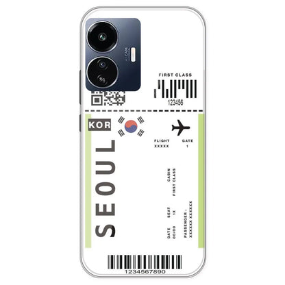 Seoul Ticket - Clear Printed Silicone Case For IQOO Z6 Lite