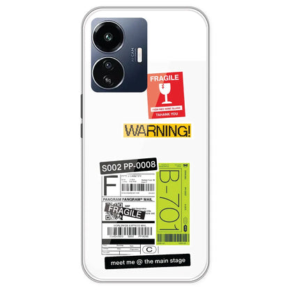 Fragile Labels - Clear Printed Silicone Case For IQOO Z6 Lite