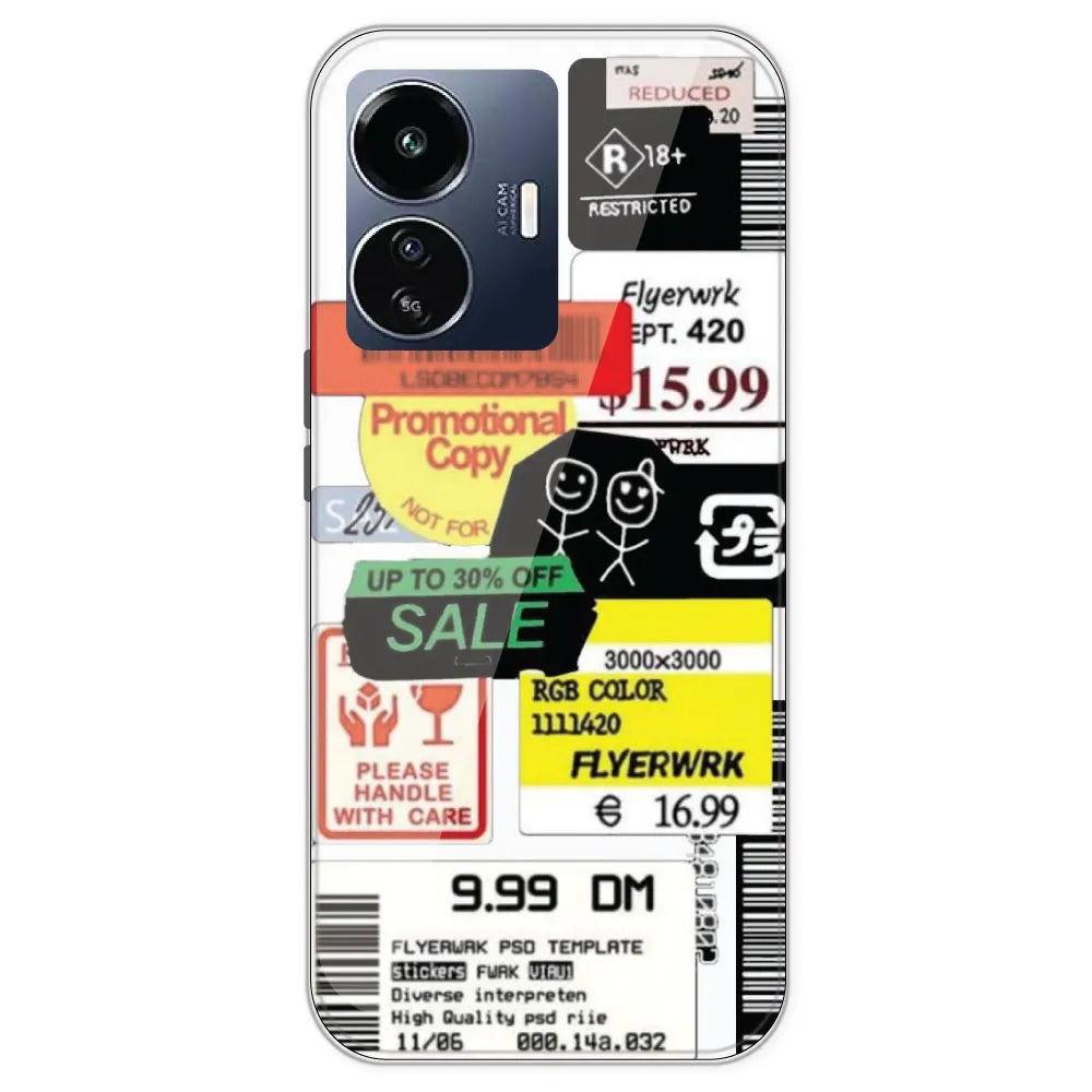 Sales - Clear Printed Silicone Case For IQOO Z6 Lite