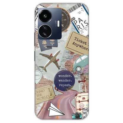 Travel Collage - Printed Silicone Case For IQOO Z6 Lite