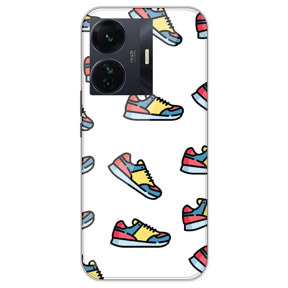 Sneakers - Clear Printed Silicone Case For IQOO Z6 Pro