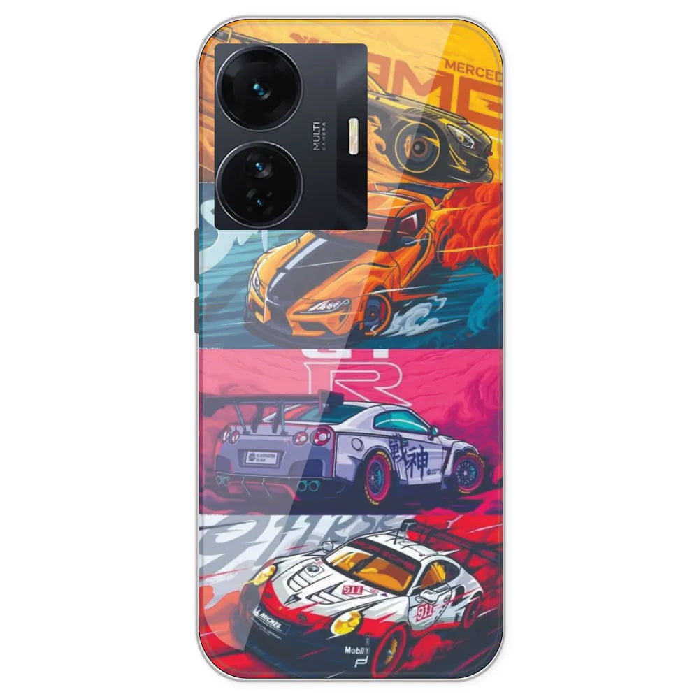 Sports Cars - Printed Silicone Case For IQOO Z6 Pro