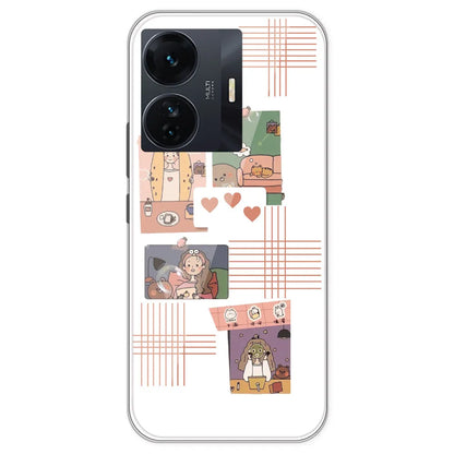 Cute Girl - Clear Printed Silicone Case For IQOO Z6 Pro