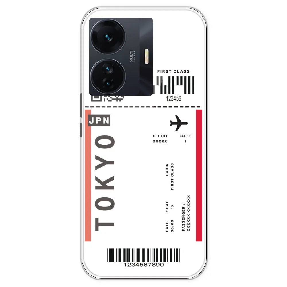 Tokyo Ticket - Clear Printed Silicone Case For IQOO Z6 Pro