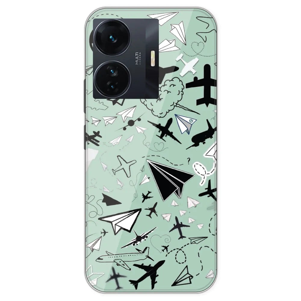Planes - Printed Silicone Case For IQOO Z6 Pro