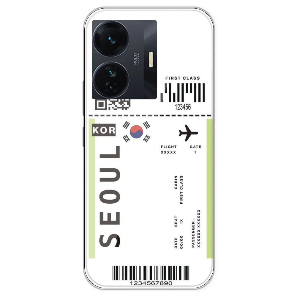 Seoul Ticket - Clear Printed Silicone Case For IQOO Z6 Pro