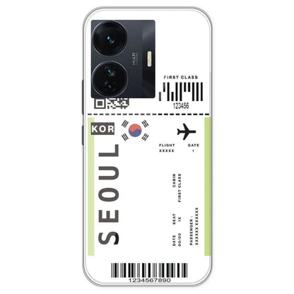 Seoul Ticket - Clear Printed Silicone Case For IQOO Z6 Pro