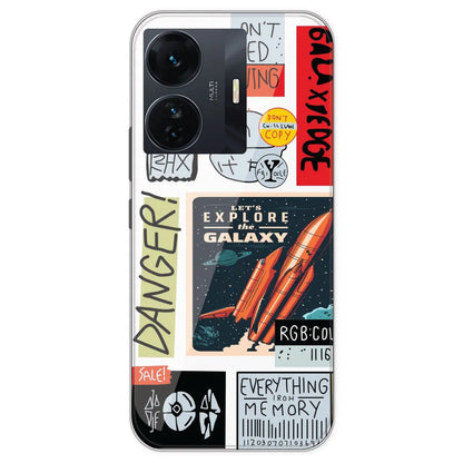 Galaxy - Clear Printed Silicone Case For IQOO Z6 Pro