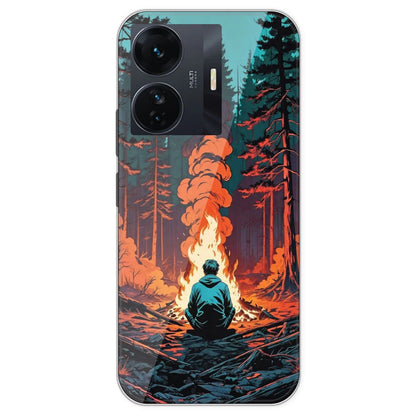 Boy With Camp Fire - Printed Silicone Case For IQOO Z6 Pro