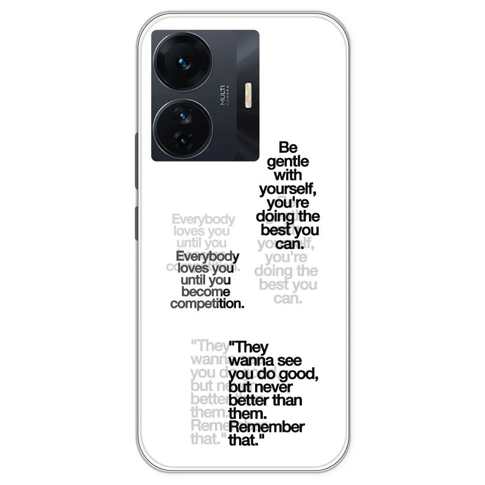 Motivational Quotes - Clear Printed Silicone Case For IQOO Z6 Pro