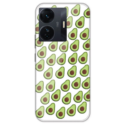 Avocado - Clear Printed Silicone Case For IQOO Z6 Pro