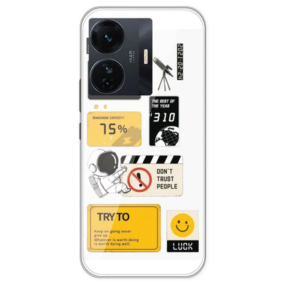 Space - Clear Printed Silicone Case For IQOO Z6 Pro