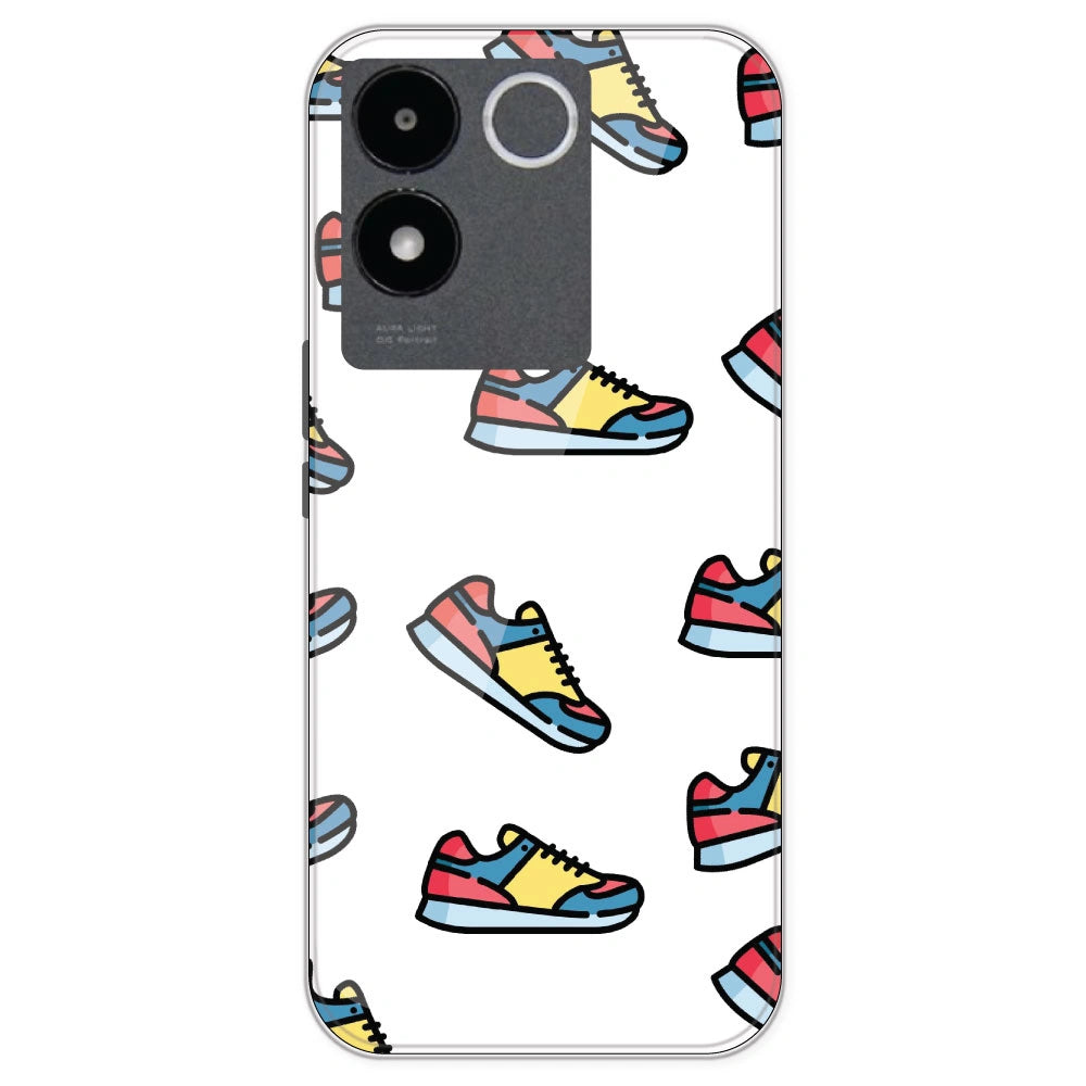 Sneakers - Clear Printed Silicone Case For IQOO Z7 Pro