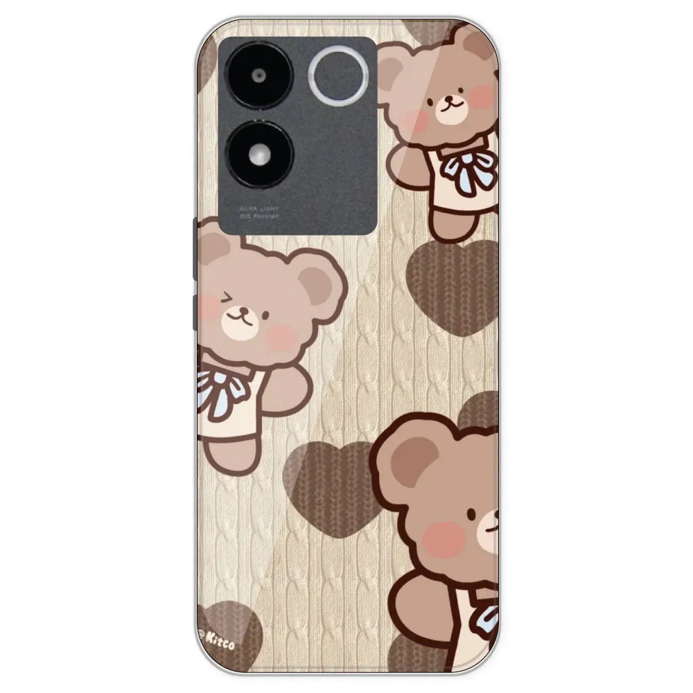 Teddy Heart - Printed Silicone Case For IQOO Z7 Pro