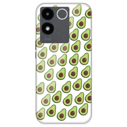 Avocado - Clear Printed Silicone Case For IQOO Z7 Pro
