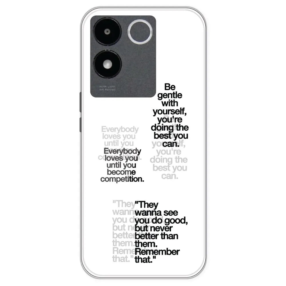 Motivational Quotes - Clear Printed Silicone Case For IQOO Z7 Pro