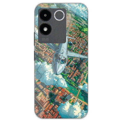 Flying Over City - Printed Silicone Case For IQOO Z7 Pro