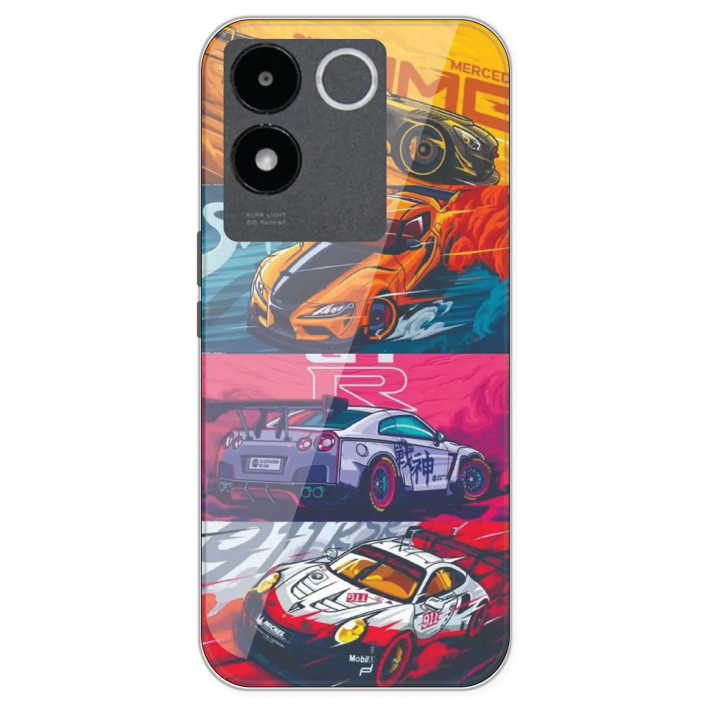 Sports Cars - Printed Silicone Case For IQOO Z7 Pro