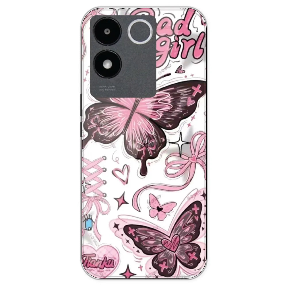 Bad Girl Butterfly - Printed Silicone Case For IQOO Z7 Pro