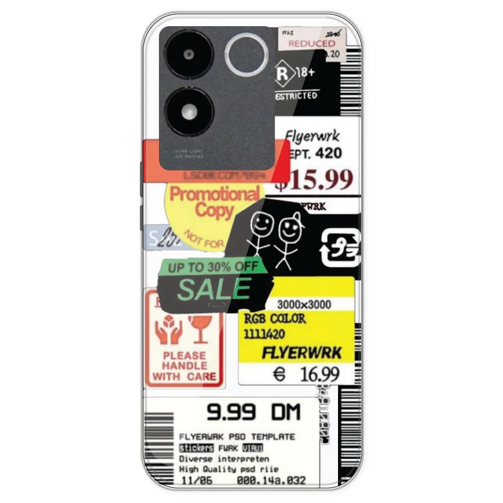 Sales - Clear Printed Silicone Case For IQOO Z7 Pro
