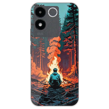 Boy With Camp Fire - Printed Silicone Case For IQOO Z7 Pro