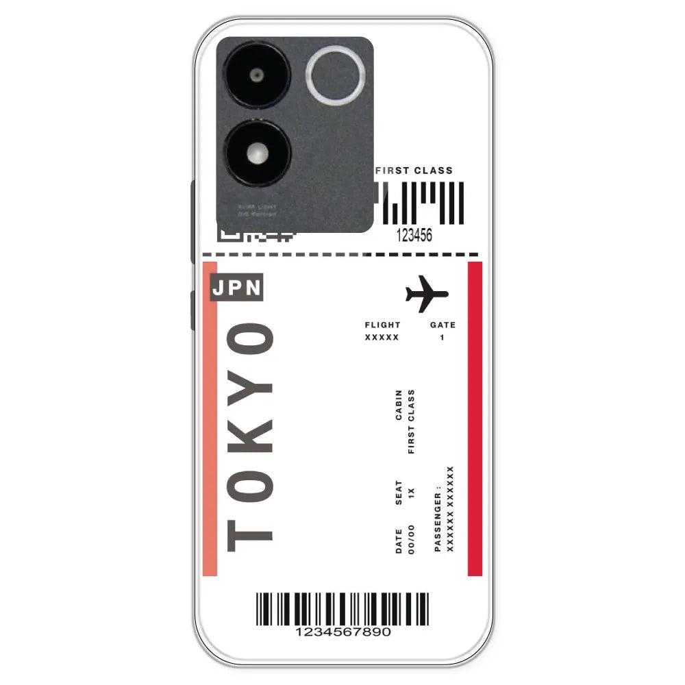 Tokyo Ticket - Clear Printed Silicone Case For IQOO Z7 Pro