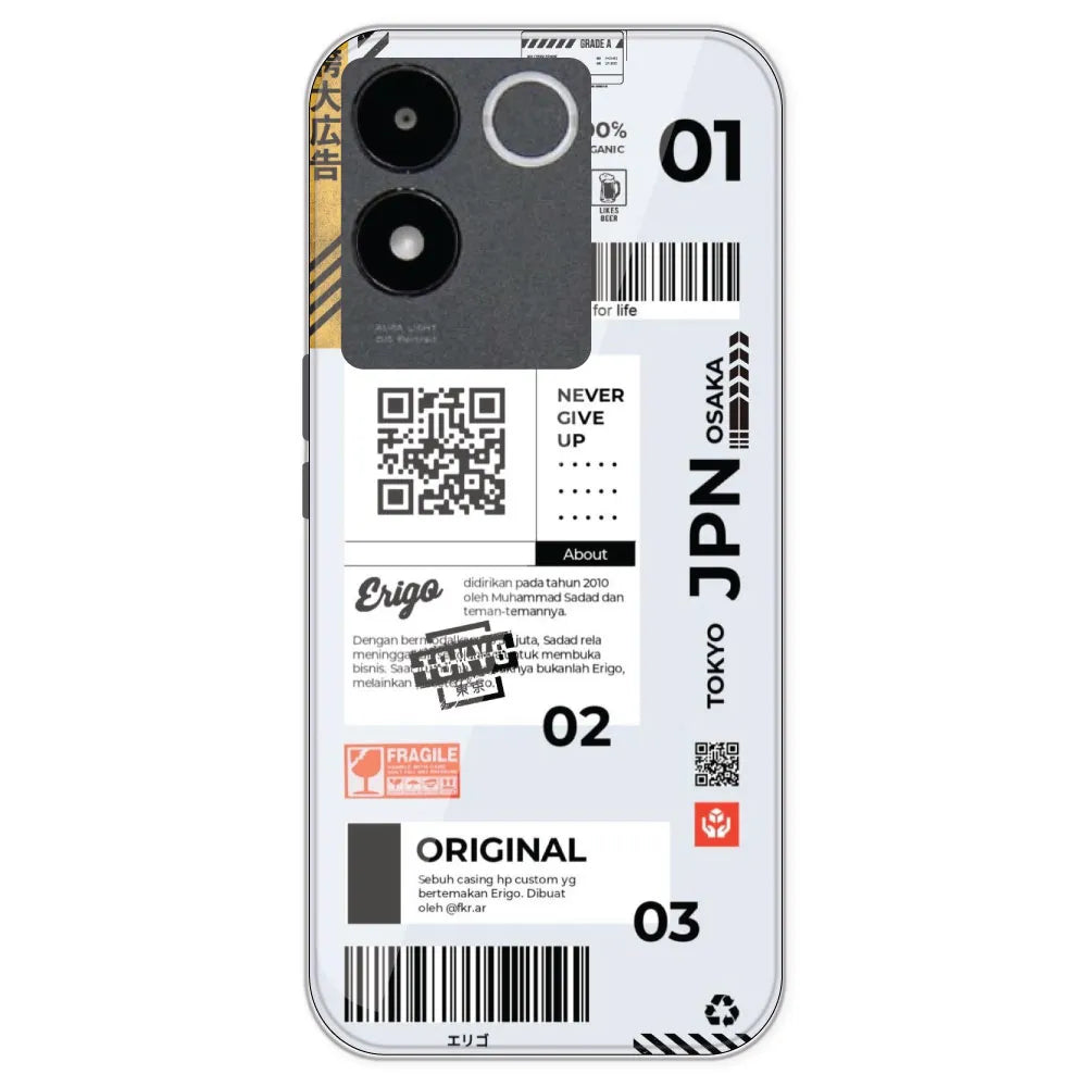 Barcode Labels - Printed Silicone Case For IQOO Z7 Pro