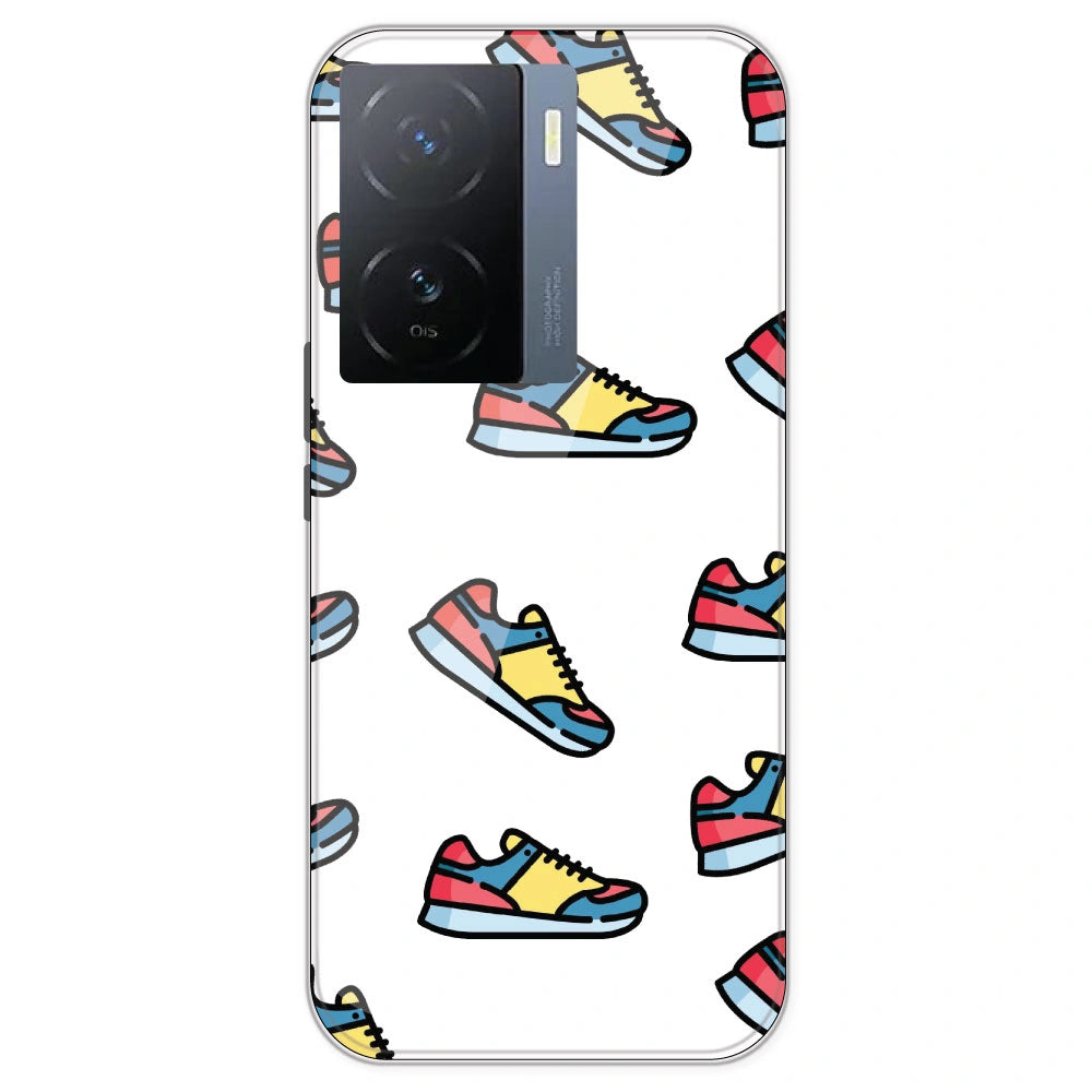 Sneakers - Clear Printed Silicone Case For IQOO Z7