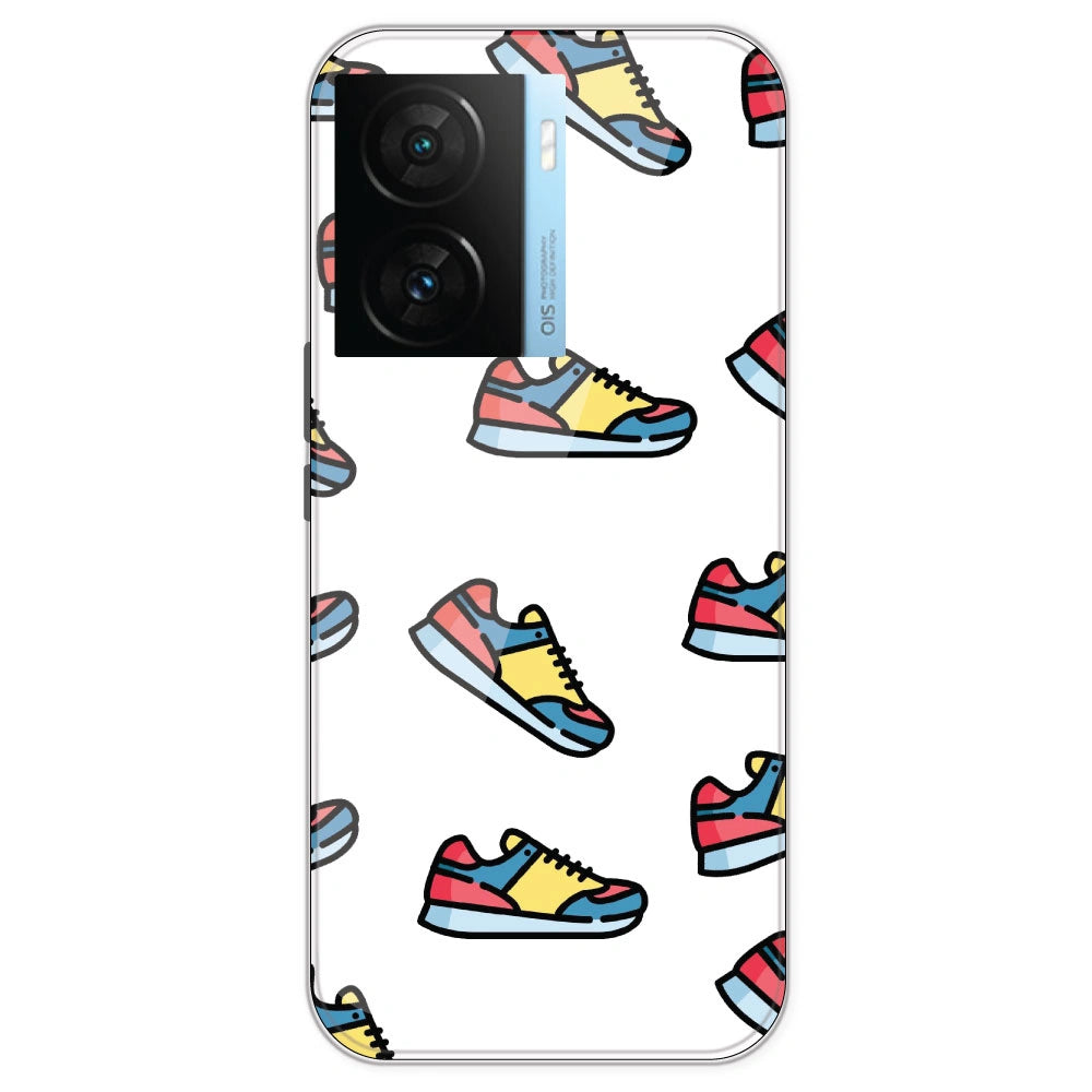 Sneakers - Clear Printed Silicone Case For IQOO Z7S