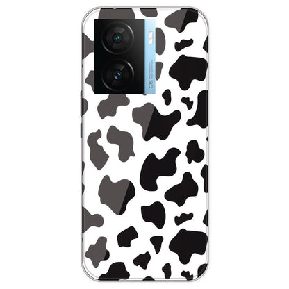 Cow Print - Clear Printed Silicone Case For IQOO Z7S