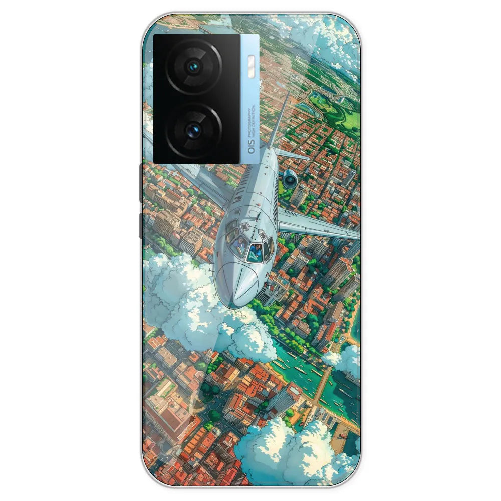 Flying Over City - Printed Silicone Case For IQOO Z7S