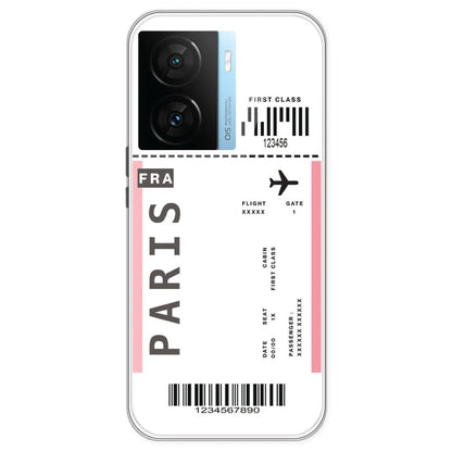 Paris Ticket - Clear Printed Silicone Case For IQOO Z7S