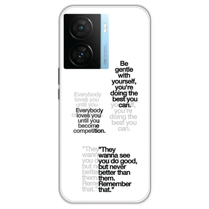 Motivational Quotes - Clear Printed Silicone Case For IQOO Z7S