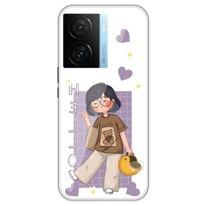 Introvert Girl - Clear Printed Silicone Case For IQOO Z7S