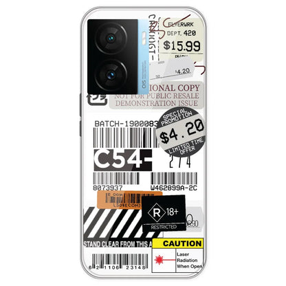 Labels - Clear Printed Silicone Case For IQOO Z7S