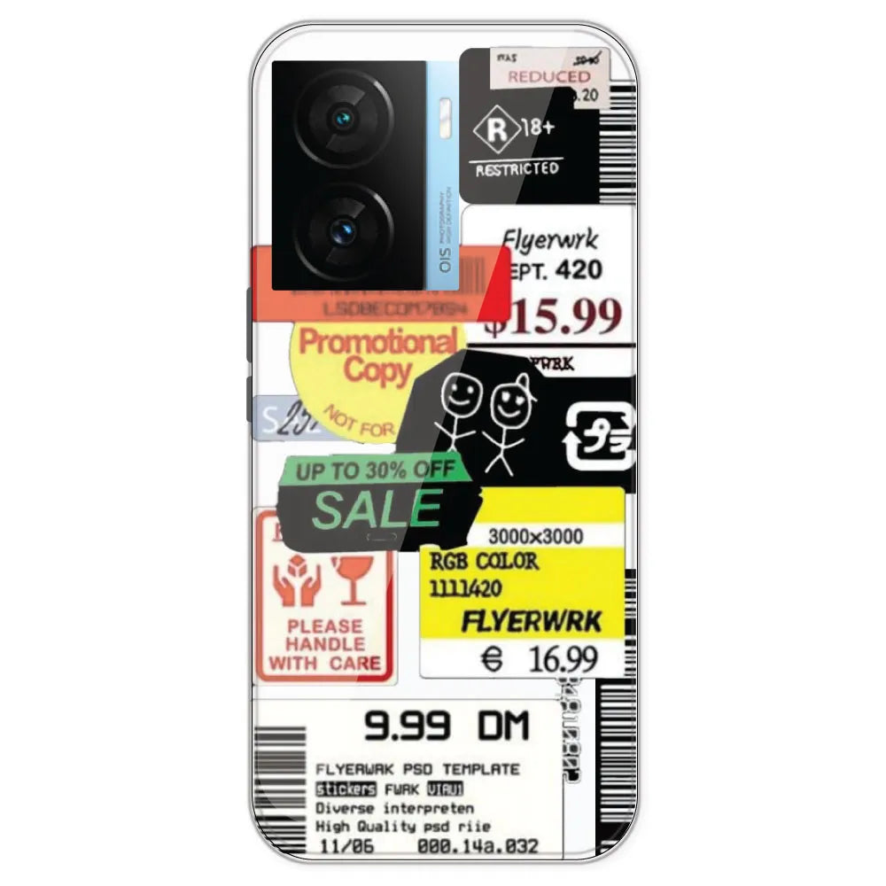 Sales - Clear Printed Silicone Case For IQOO Z7S