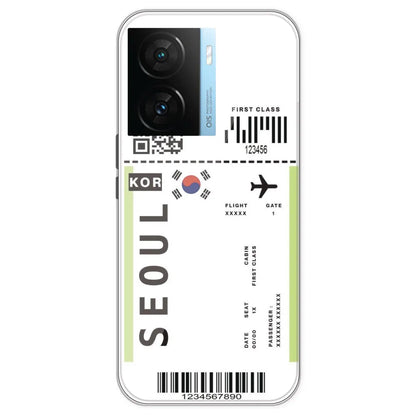Seoul Ticket - Clear Printed Silicone Case For IQOO Z7S