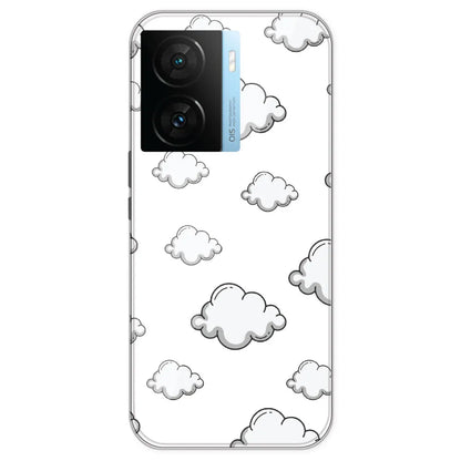 Clouds - Clear Printed Silicone Case For IQOO Z7S
