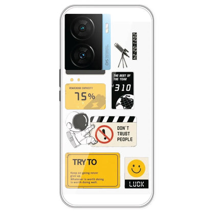 Space - Clear Printed Silicone Case For IQOO Z7S