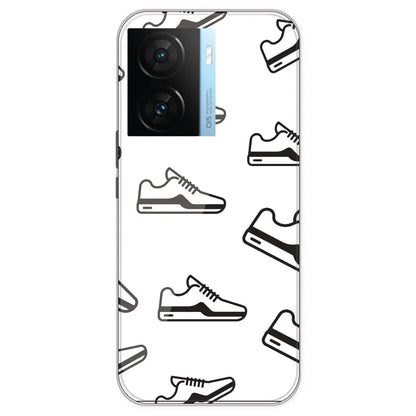 Black Sneakers - Clear Printed Silicone Case For IQOO Z7S
