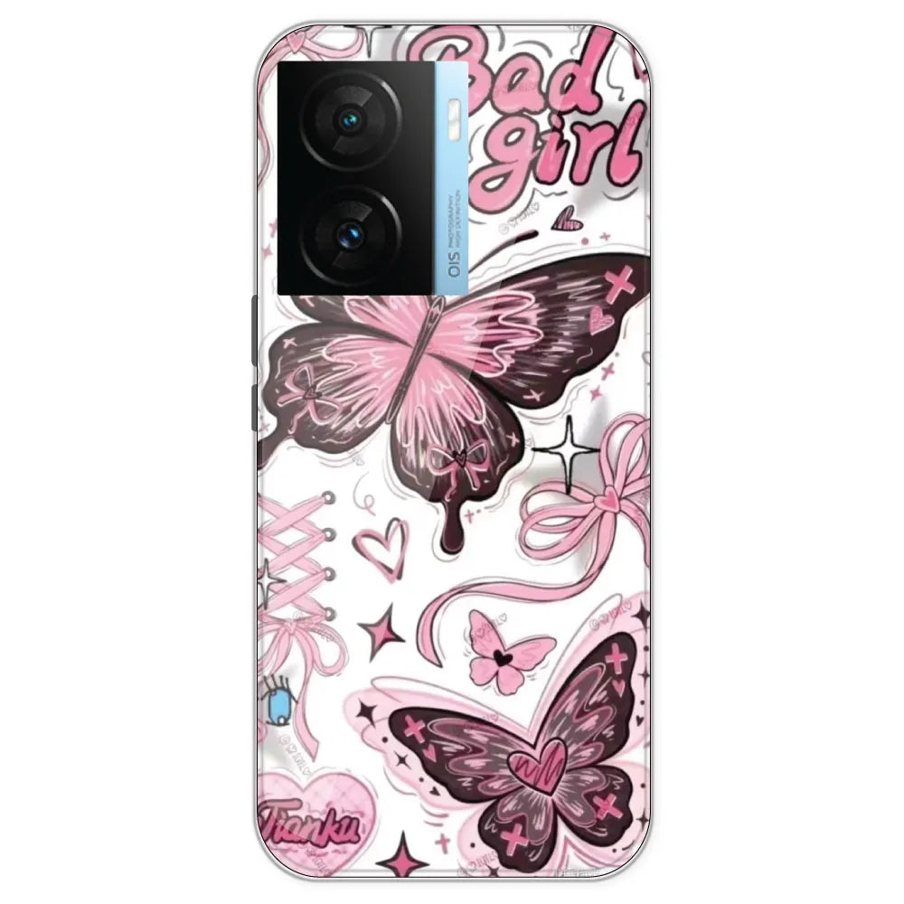 Bad Girl Butterfly - Printed Silicone Case For IQOO Z7S