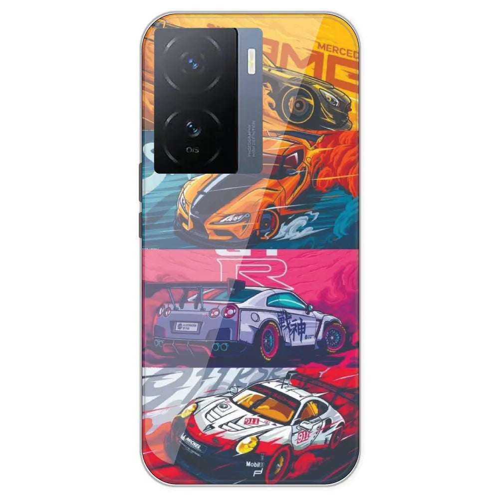 Sports Cars - Printed Silicone Case For IQOO Z7