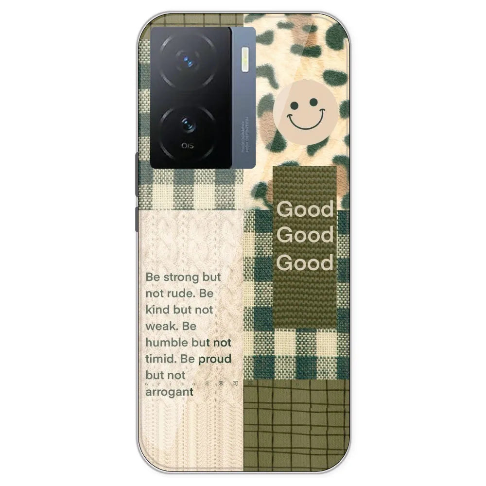 Patchwork Positivity - Printed Silicone Case For IQOO Z7