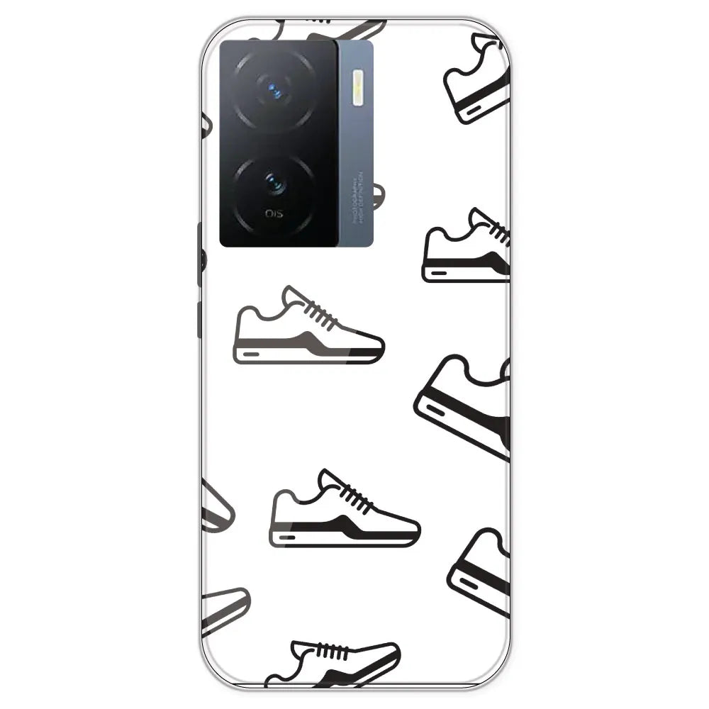 Black Sneakers - Clear Printed Silicone Case For IQOO Z7